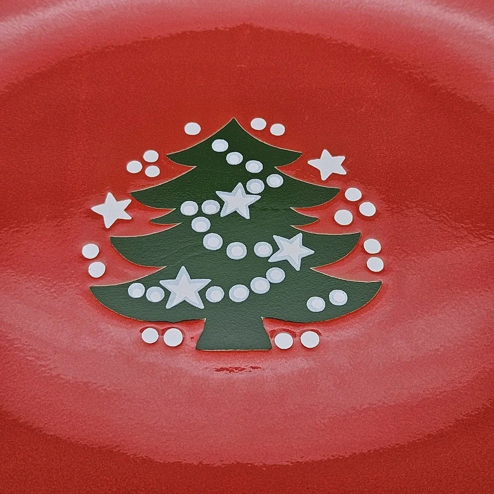 Waechtersbach Christmas Tree Holiday Red Oval Serving Platter Dish 13